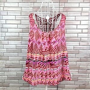 Vanity summer sleeveless pink blouse Size 2XL